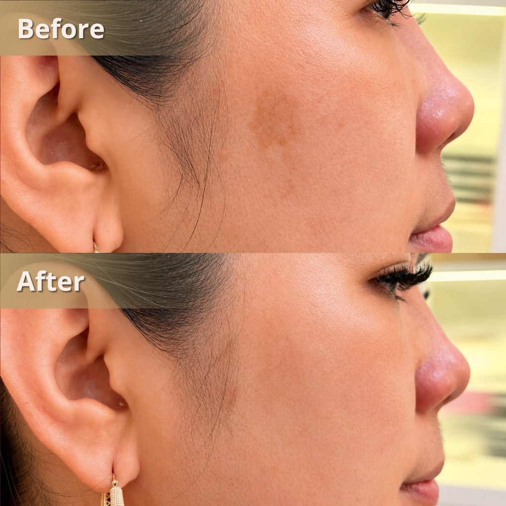 Foto sebelum dan sesudah Laser Fractional pada pasien The Mercy Clinic