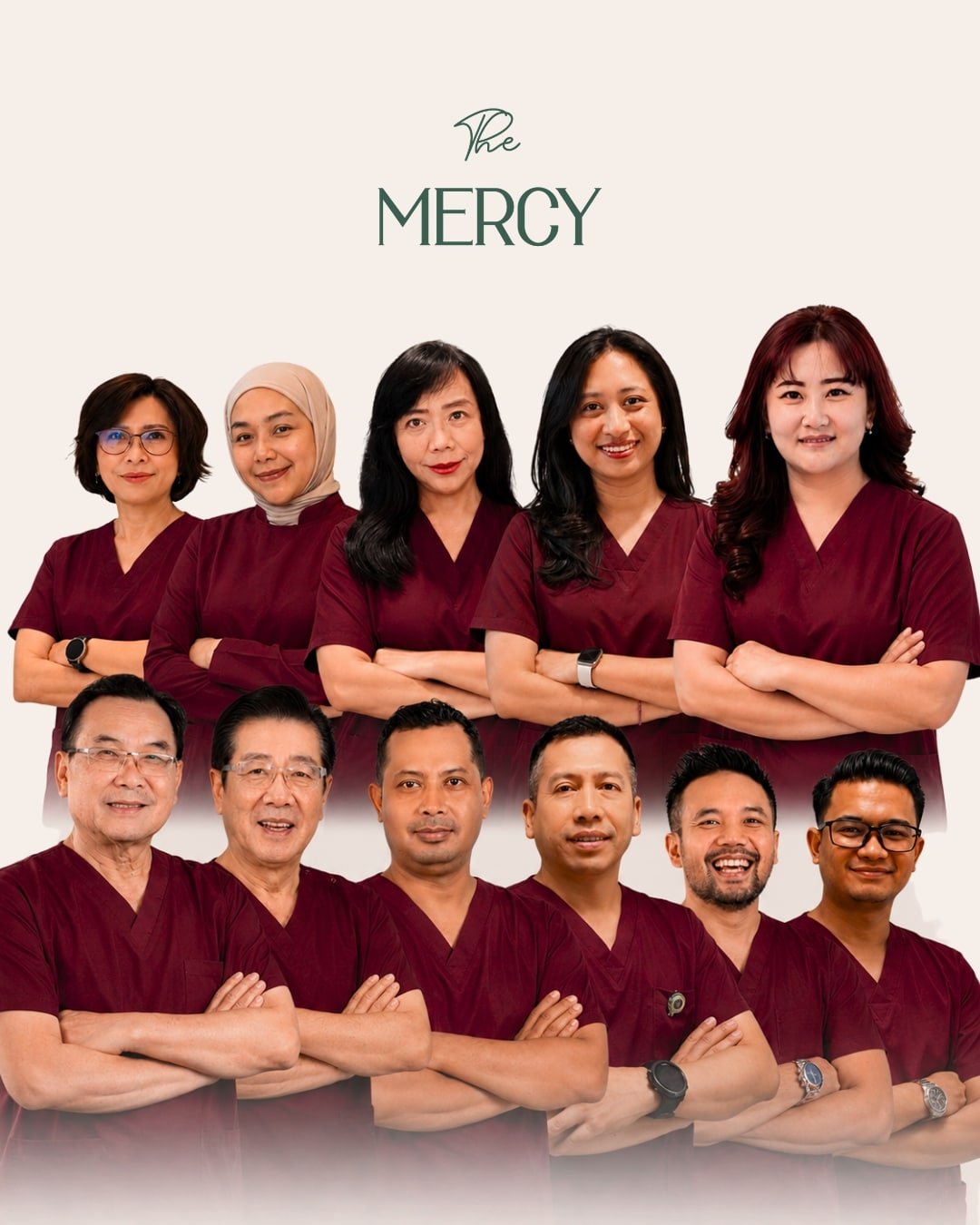 Tim dokter dan tenaga medis The Mercy Clinic, klinik kecantikan di Jakarta dan Balikpapan